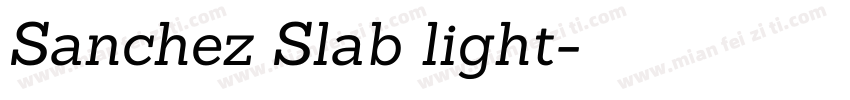 Sanchez Slab light字体转换